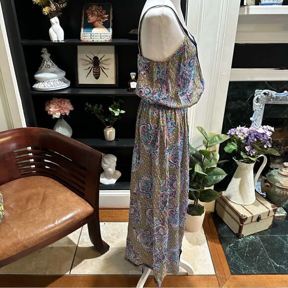 Juicy Couture Imperial Boho Starflower Maxi Dress In Bardot Size 4 - Picture 8 of 15